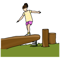 Natural Play Trim Trail Child Playing Natural Play Trim Trail Child Playing